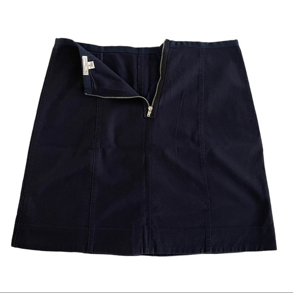 Gap Postage Stamp Favorite Navy Blue Cotton Linen Stretch Short Mini Skirt - Picture 3 of 7
